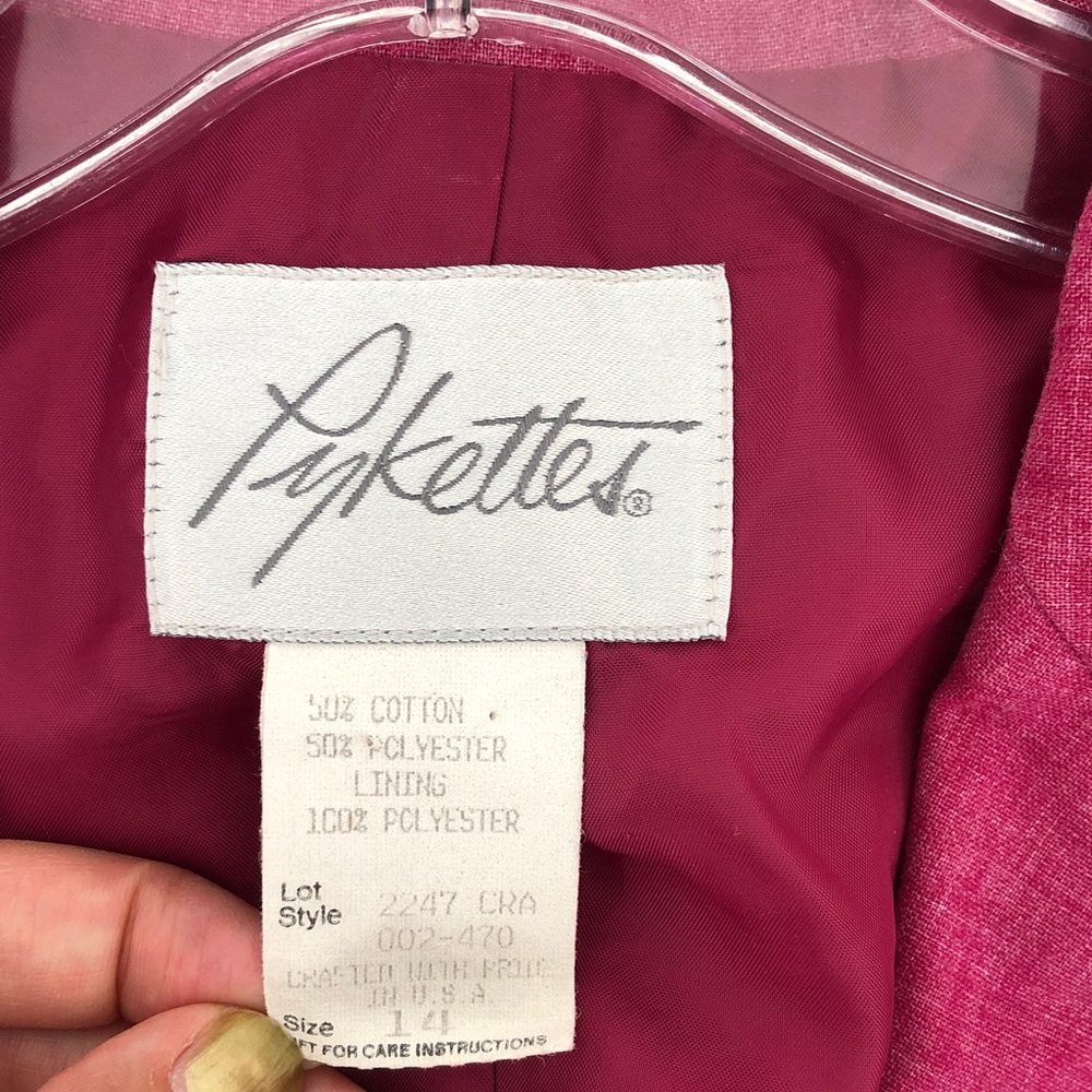 Vintage Women's Fuchsia Blazer Jacket - Picture 2 of 8